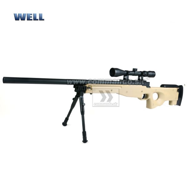 Airsoft Sniper Well L96 MB01C Tan Set ASG 6mm