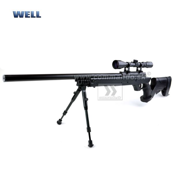 Airsoft Sniper Well G22 MB04D Black Set ASG 6mm